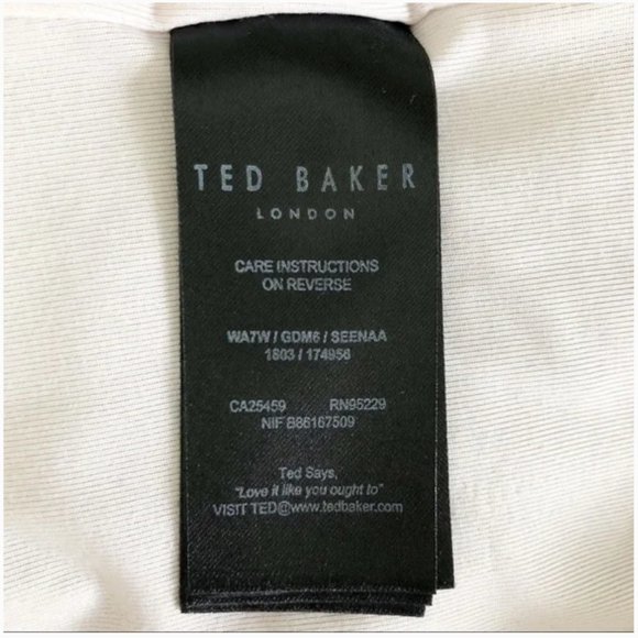 Ted Baker pink green black white Seenaa Floral Bodycon Dress size 2 - Picture 12 of 15